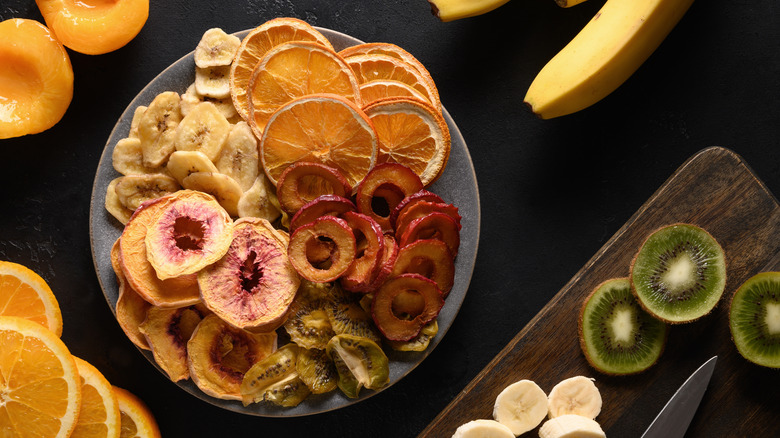 dehydrated fruit on a plate