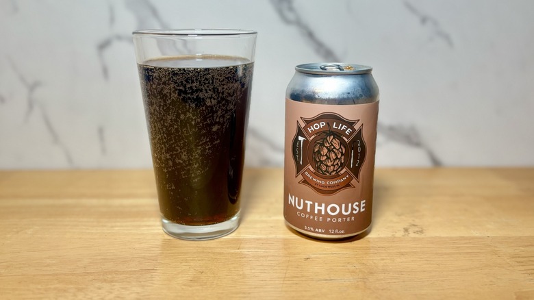 open can of Hop Life's Nut House Coffee Porter