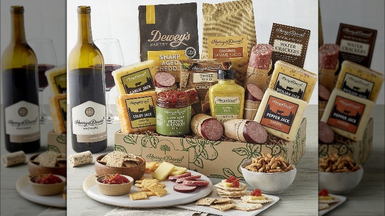 charcuterie and cheese collection with wine