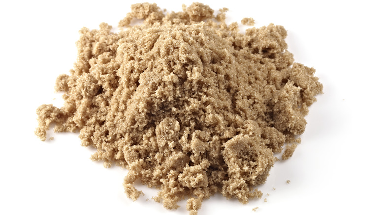 brown sugar pile on white