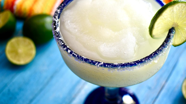 Frozen margarita in glass