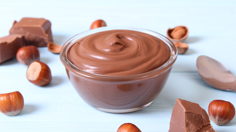 Chocolate dip in a bowl