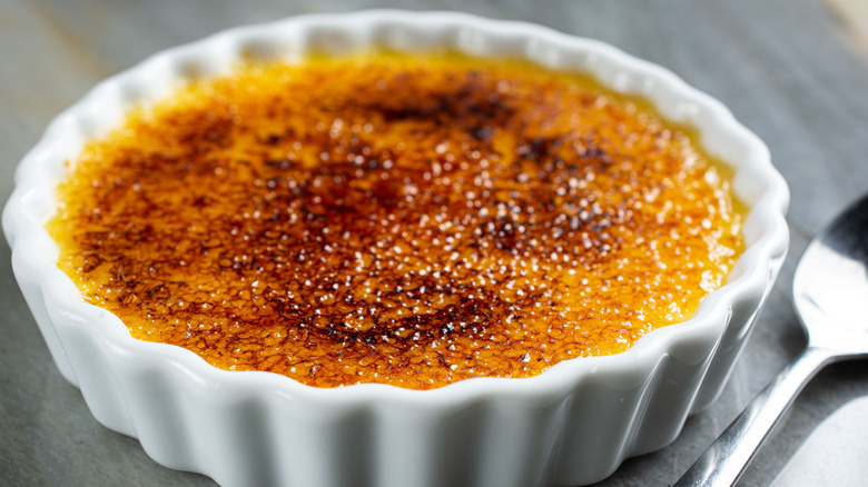 Crème brûlée in ramekin