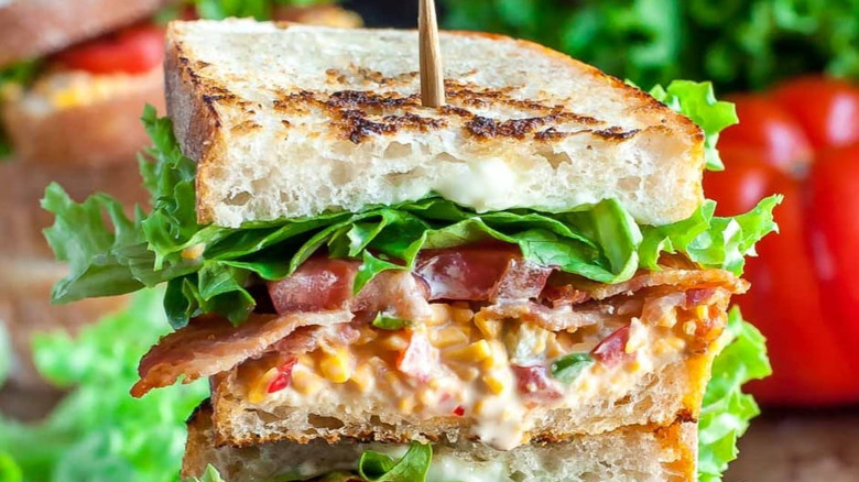 BLT sandwich with pimento cheese