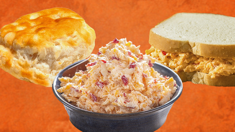 pimento cheese, sandwich, and biscuit