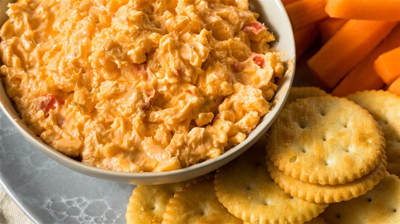 pimento cheese with crackers