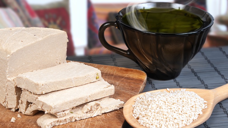 slices of sesame halva