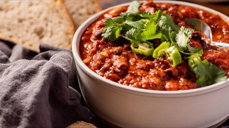 bowl of bison chili 