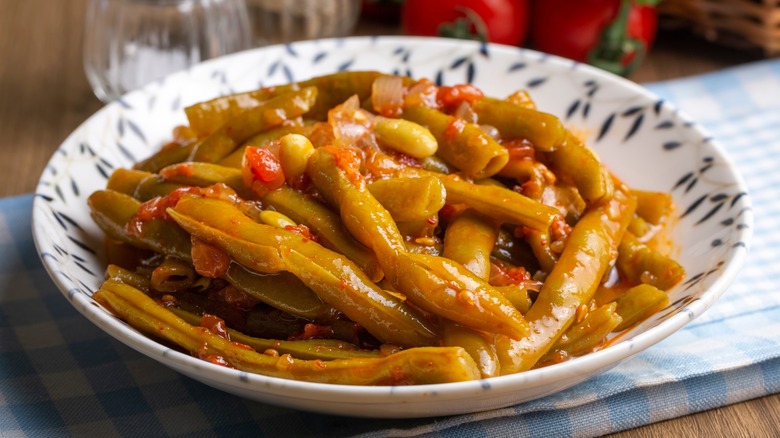 Green bean dish in bowl