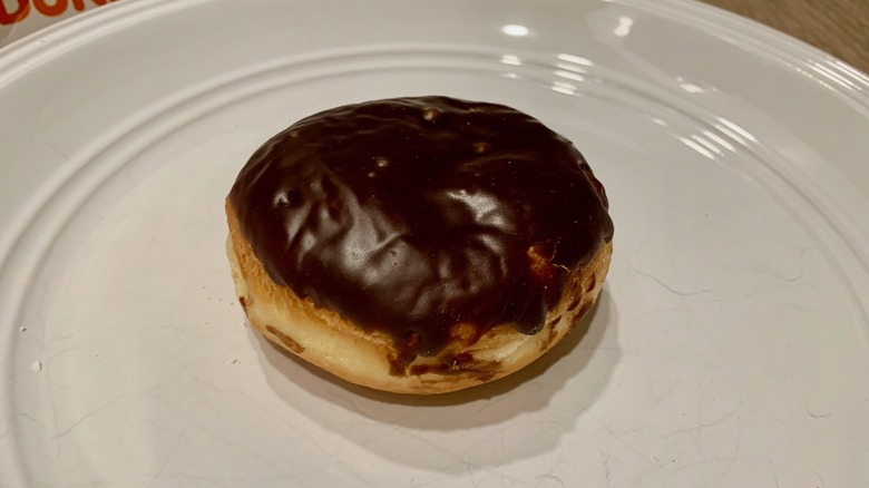 Boston Kreme Donut on plate