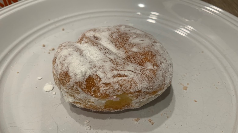 Lemon Dunkin' donut on plate