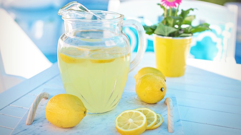 Pitcher of lemonade