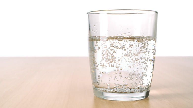 Glass of soda water