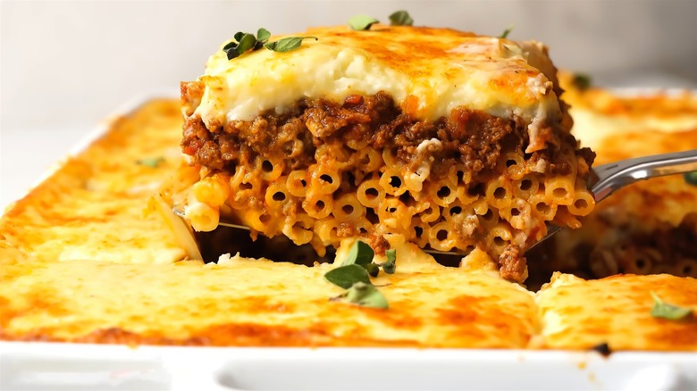 Greek Pastitsio pasta bake