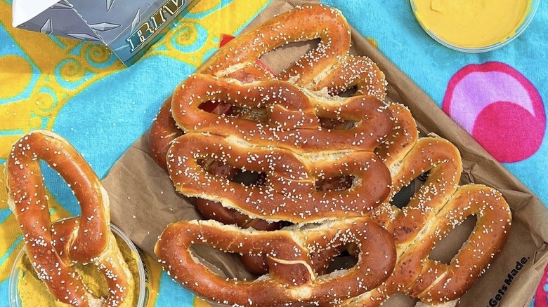 Large Philly soft pretzels