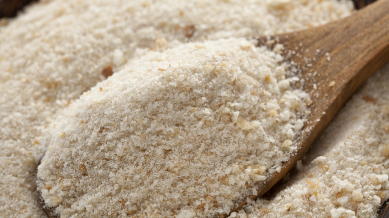 Breadcrumbs with spoon