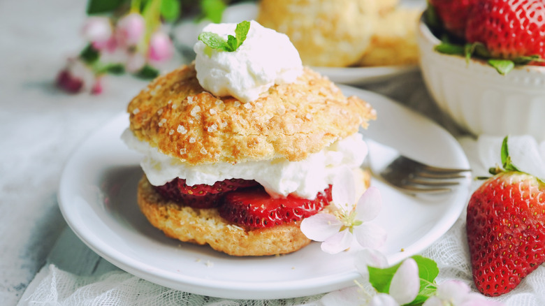 Strawberry shortcake biscuit