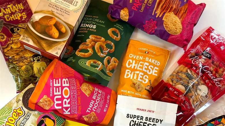 trader joe's gluten-free snack packages on table