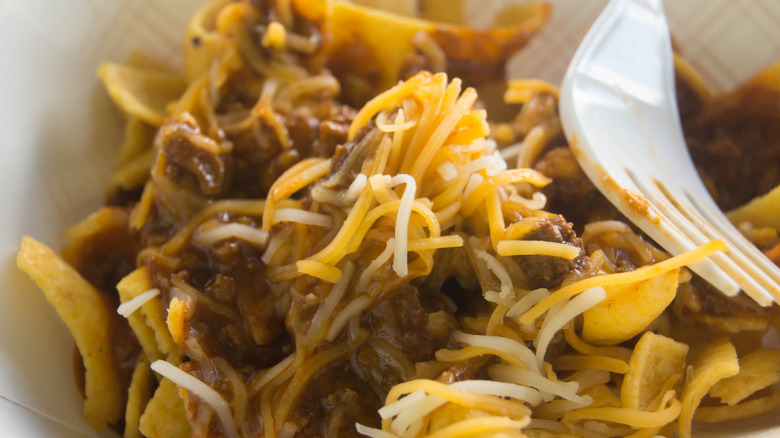 Fritos with cheese and beef