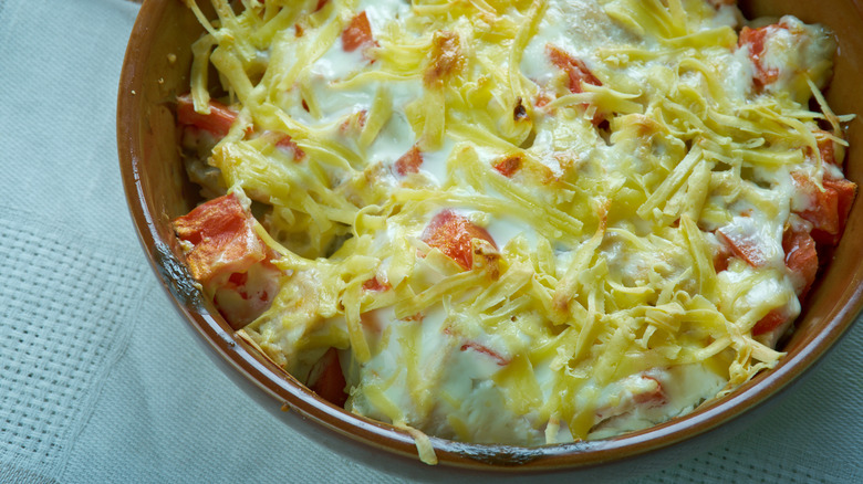 Casserole in bowl