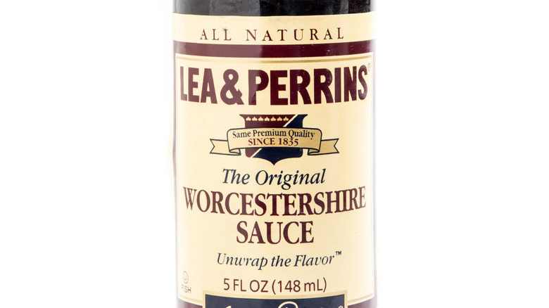 Bottle of Worcestershire sauce