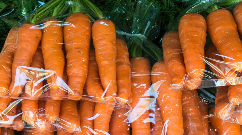 Carrots in bags