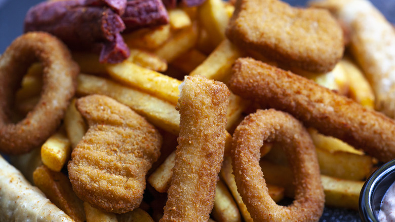 Assorted fried side dishes