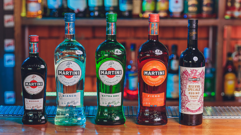 Bottles of vermouth