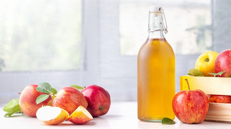 Apple cider vinegar bottle