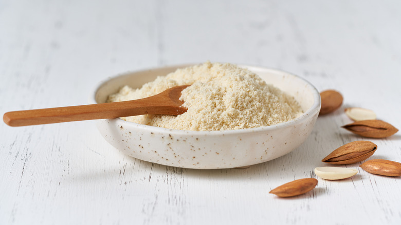 Almond flour bowl almonds