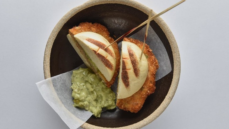 fried sandwich in a bowl