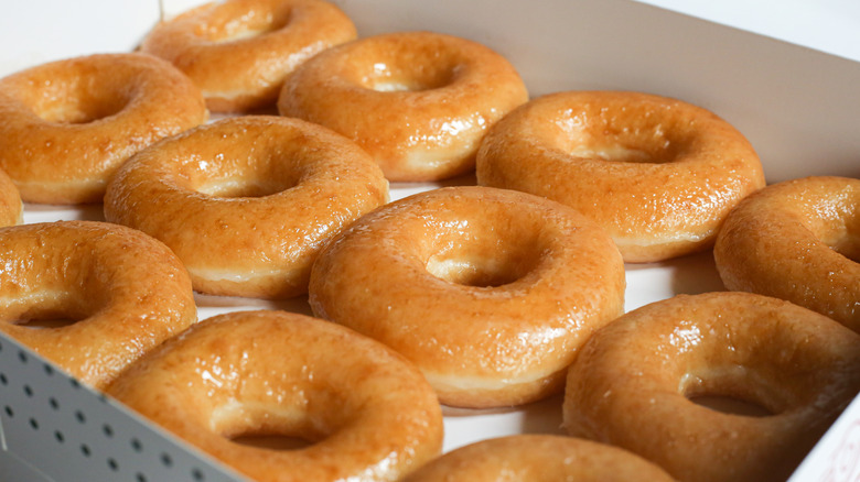 glazed donuts in box