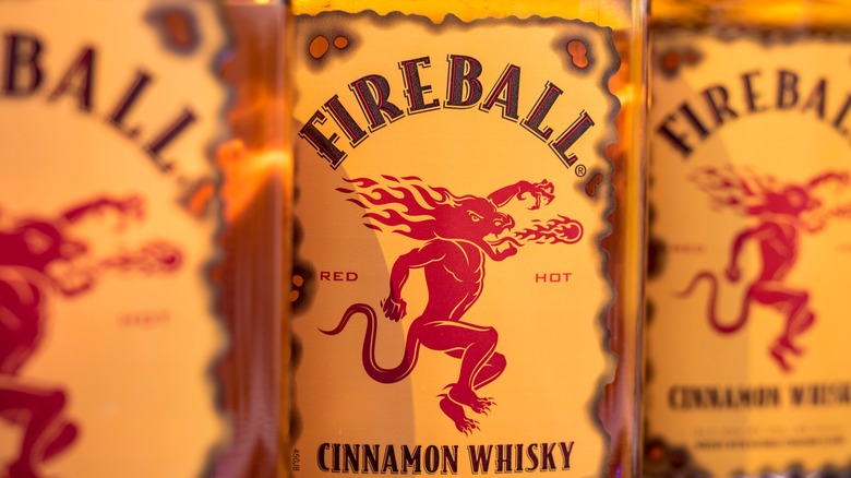 Fireball whiskey bottles