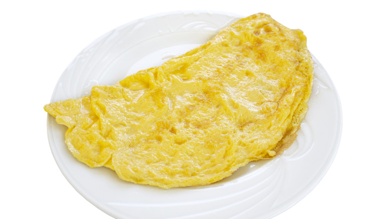 Cheese omelet on a plate