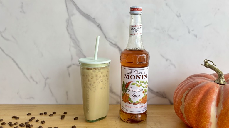 Monin coffee syrup, coffee