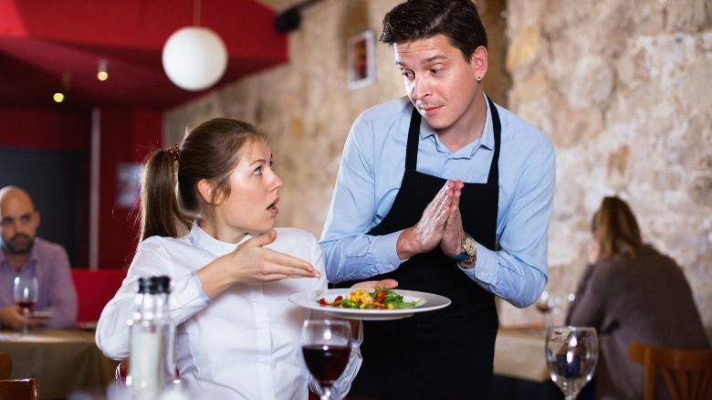 An angry steakhouse guest