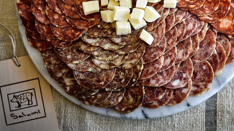 Platter of meat at Salumi