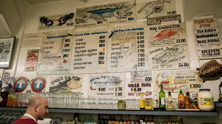 Swan Oyster Depot window sign