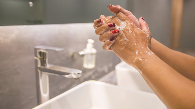 Washing hands