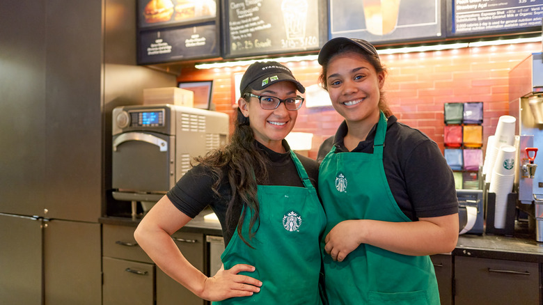 Two Starbucks Baristas