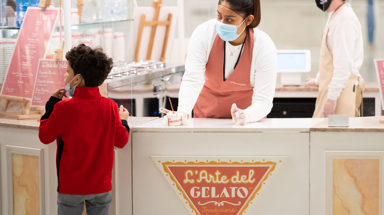 Counter at L'Arte del Gelato