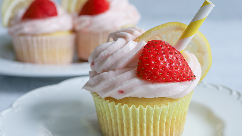 strawberry lemon cupcake