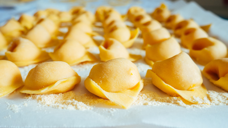 Cappellacci di zucca on sheet