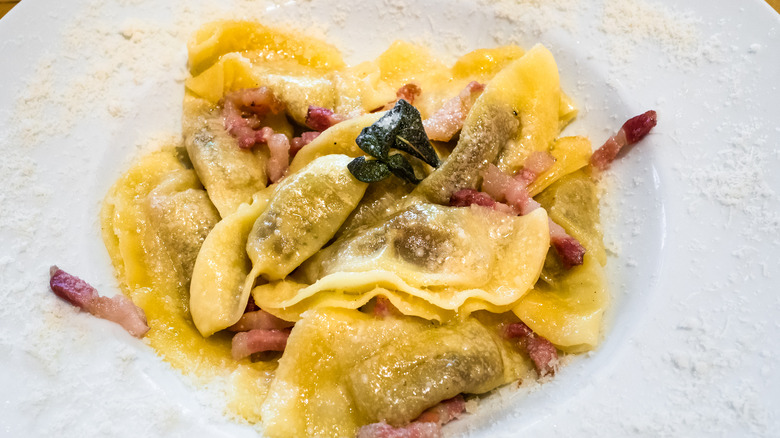 Casoncelli alla Bergamasca on plate