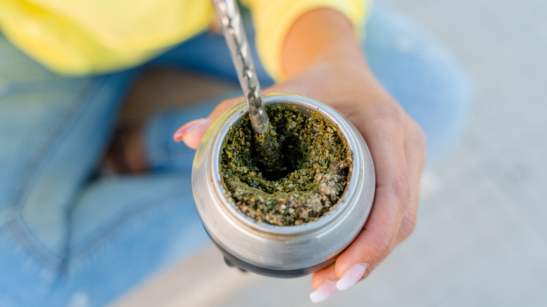 yerba mate top view