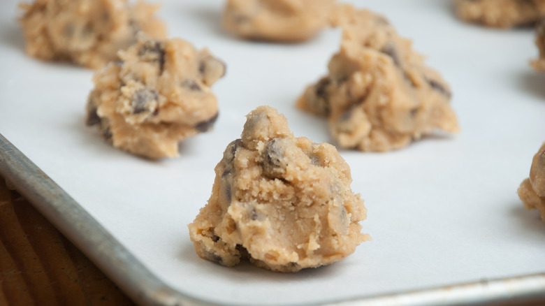 Cookie dough on sheet pan