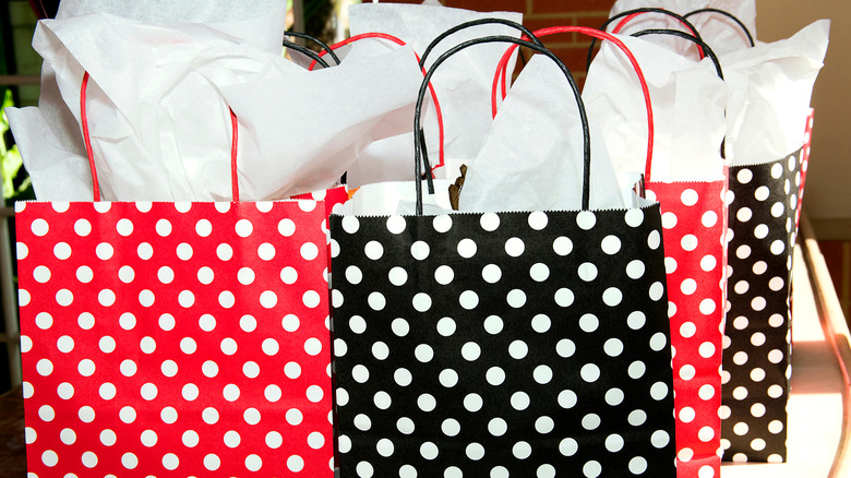 Polka dot gift bags