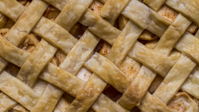 Latticework on apple pie