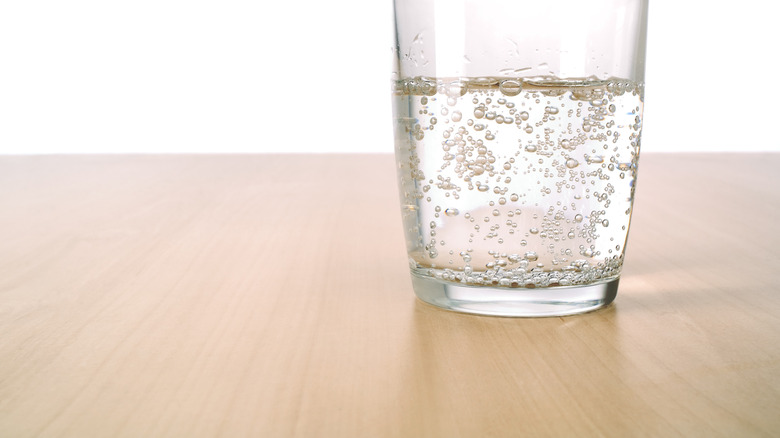 Seltzer water in cup