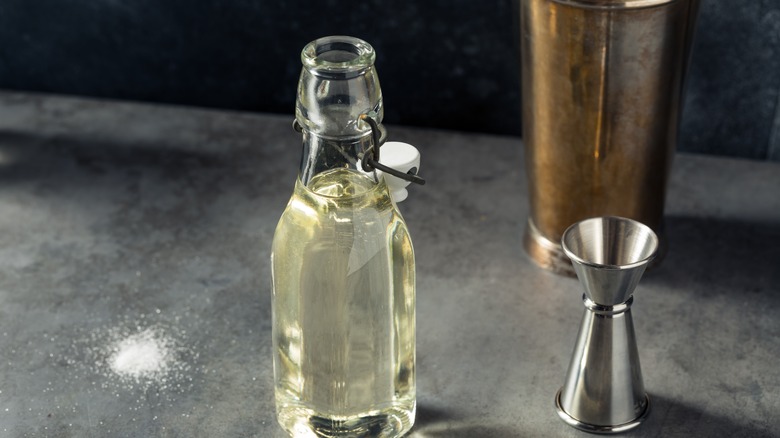 Simple syrup in a bottle